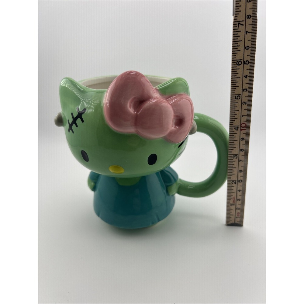Silver Buffalo Sanrio Hello Kitty Halloween Frankenkitty Blue Dress Ceramic
